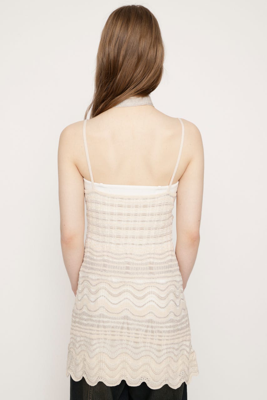 KNIT FRILL CAMI トップス IVOY FREE