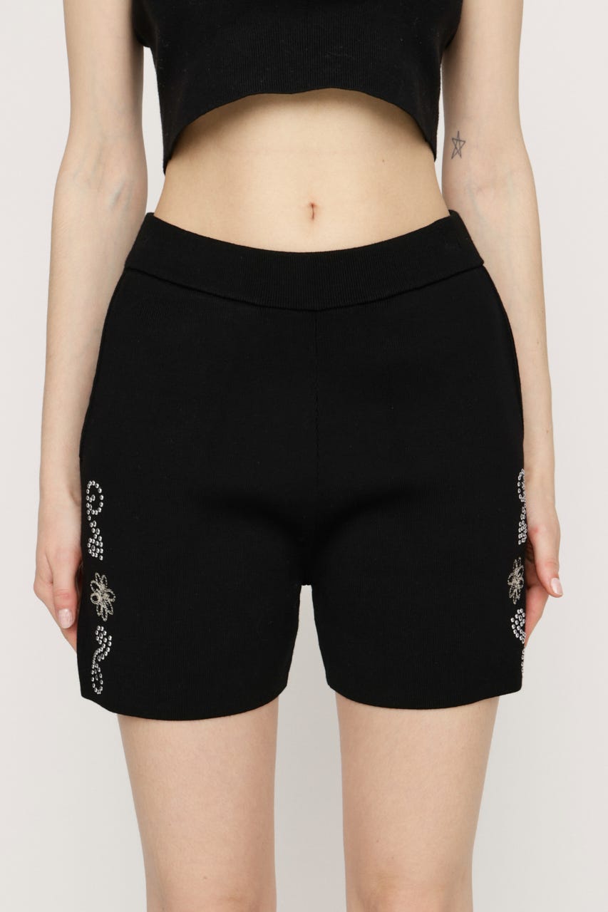 WESTERN STUDS KNIT ショートパンツ BLK FREE
