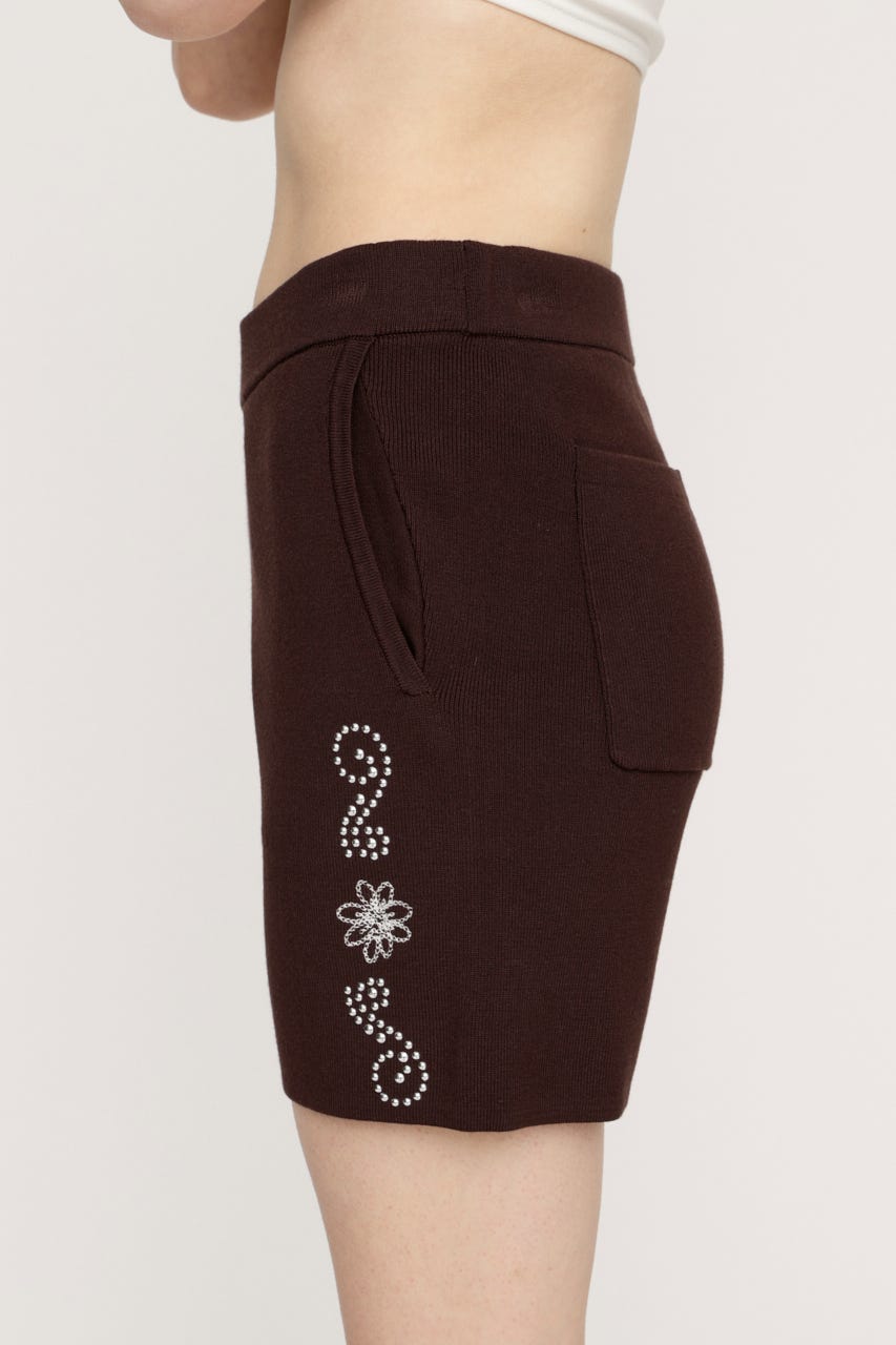 WESTERN STUDS KNIT ショートパンツ BRN FREE