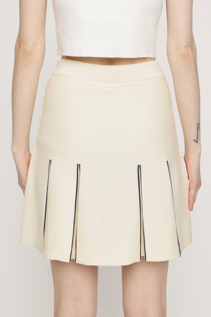 BICOLOR PLEATS ショートスカート IVOY 2