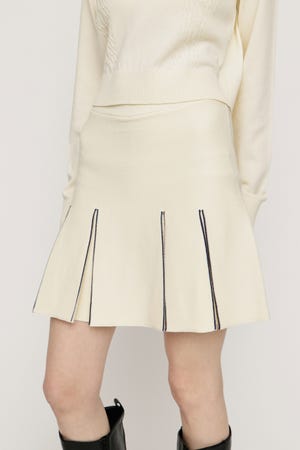 BICOLOR PLEATS ショートスカート