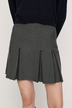 BICOLOR PLEATS ショートスカート