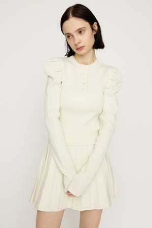TUCK SLEEVE FLARE KNIT 2P