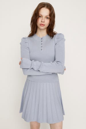 TUCK SLEEVE FLARE KNIT 2P