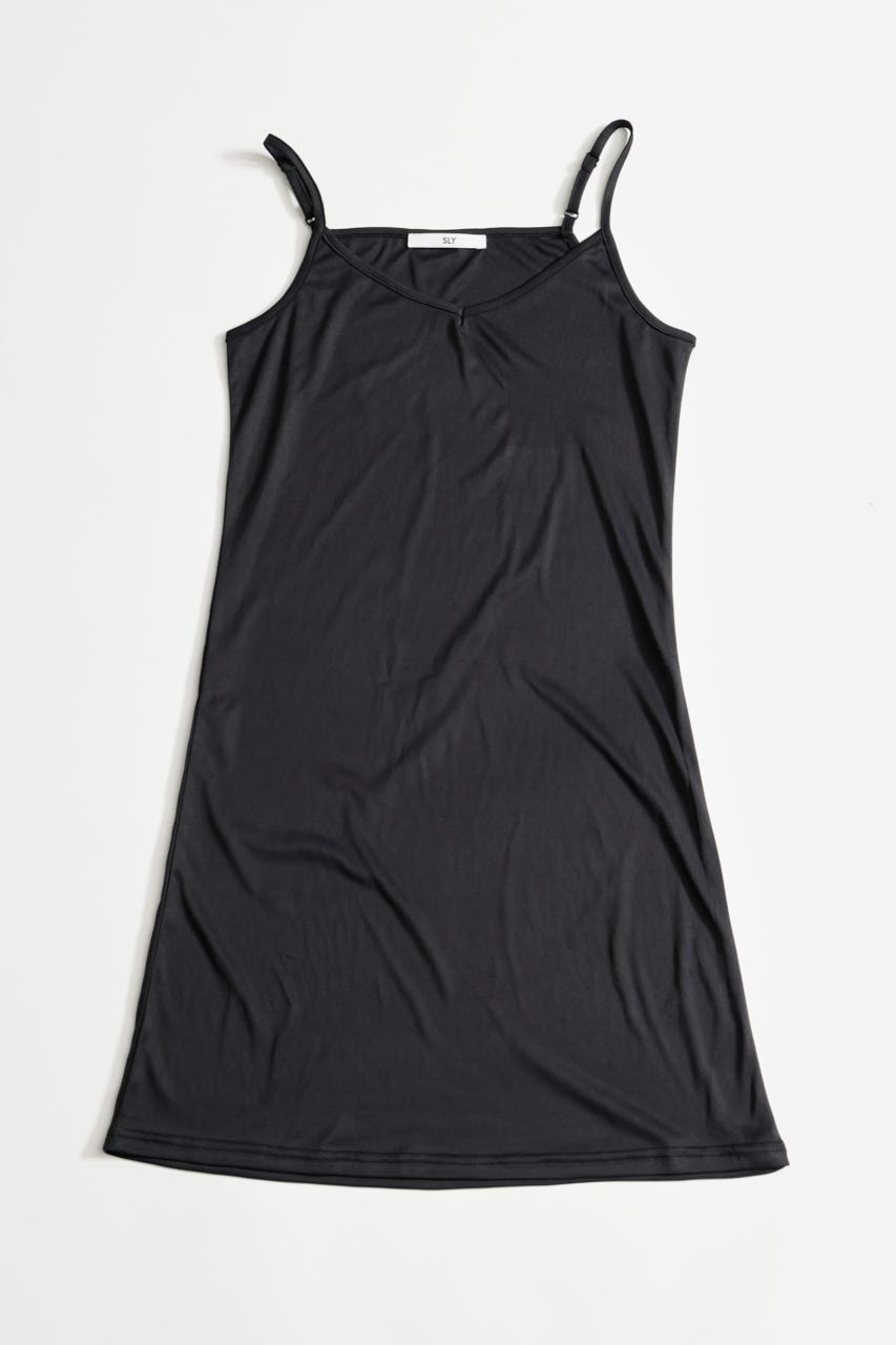 LACE KNITTING CAMI ロングワンピース BLK FREE