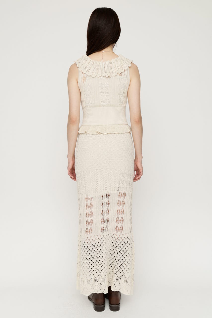 LACE KNITTING CAMI ロングワンピース IVOY FREE