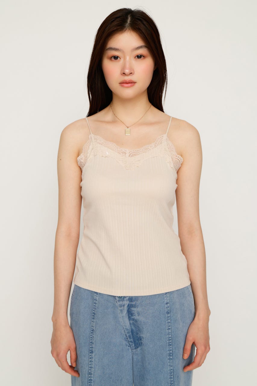 LACE TRIM CUP IN キャミソール IVOY FREE