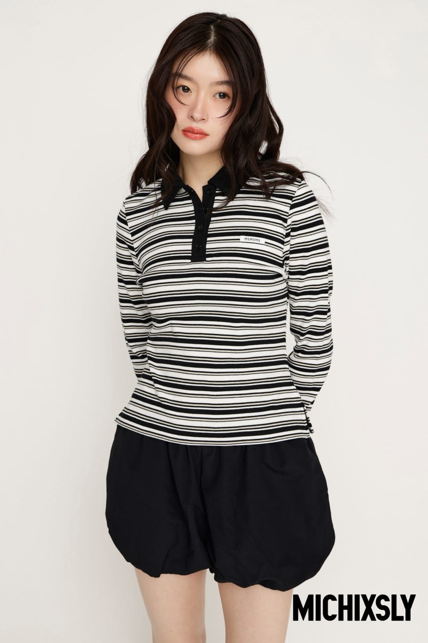 MICHIXSLY POLO シャツ BLK 1