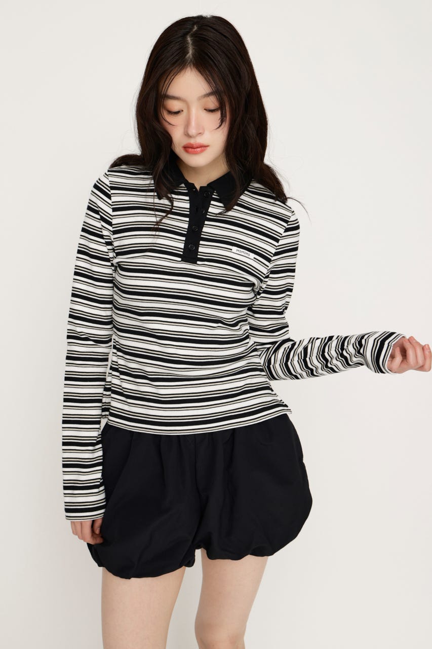 MICHIXSLY POLO シャツ BLK 1