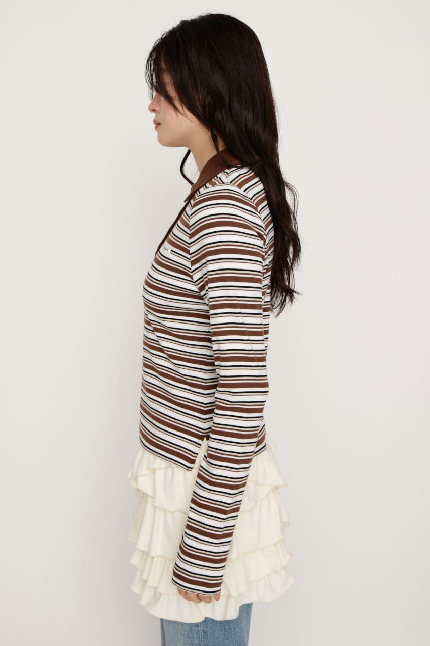 MICHIXSLY POLO シャツ BRN 2