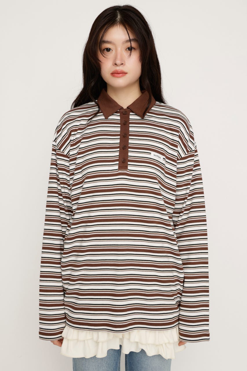 MICHIXSLY POLO シャツ BRN 2