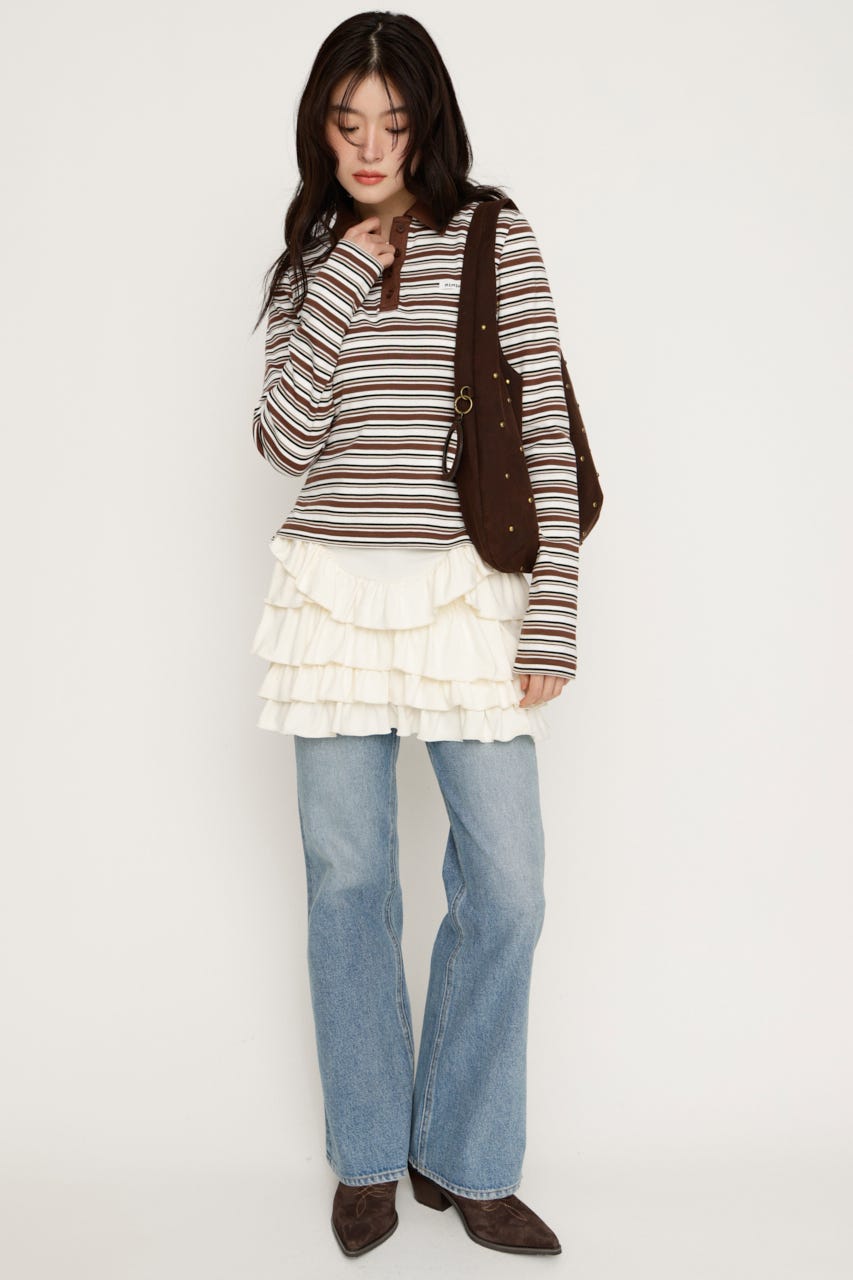 MICHIXSLY POLO シャツ BRN 2