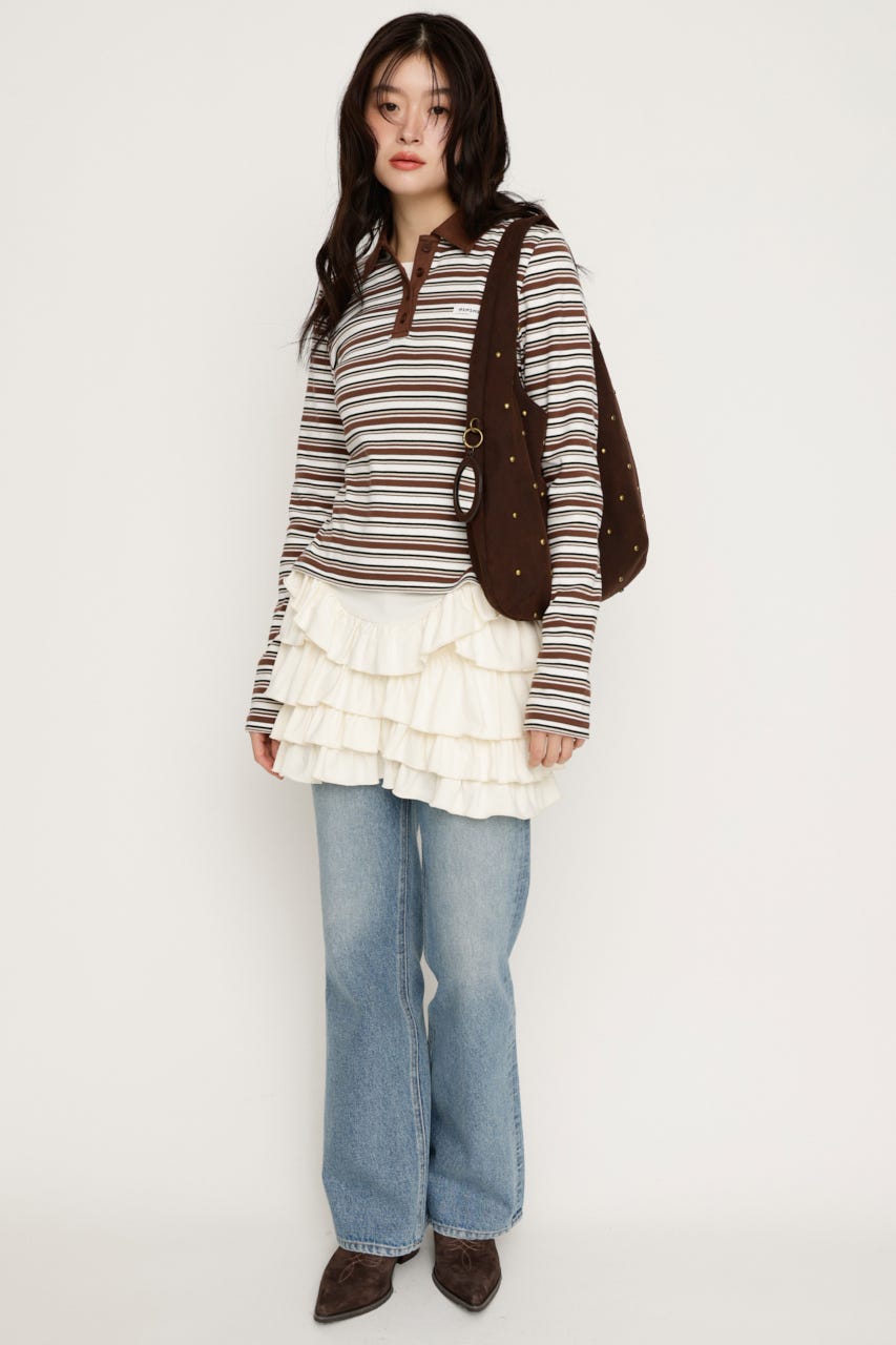 MICHIXSLY POLO シャツ BRN 2