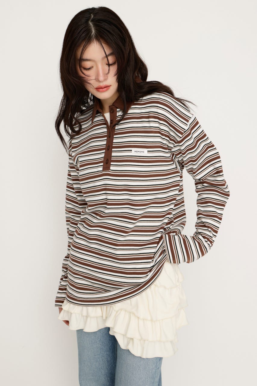 MICHIXSLY POLO シャツ BRN 2