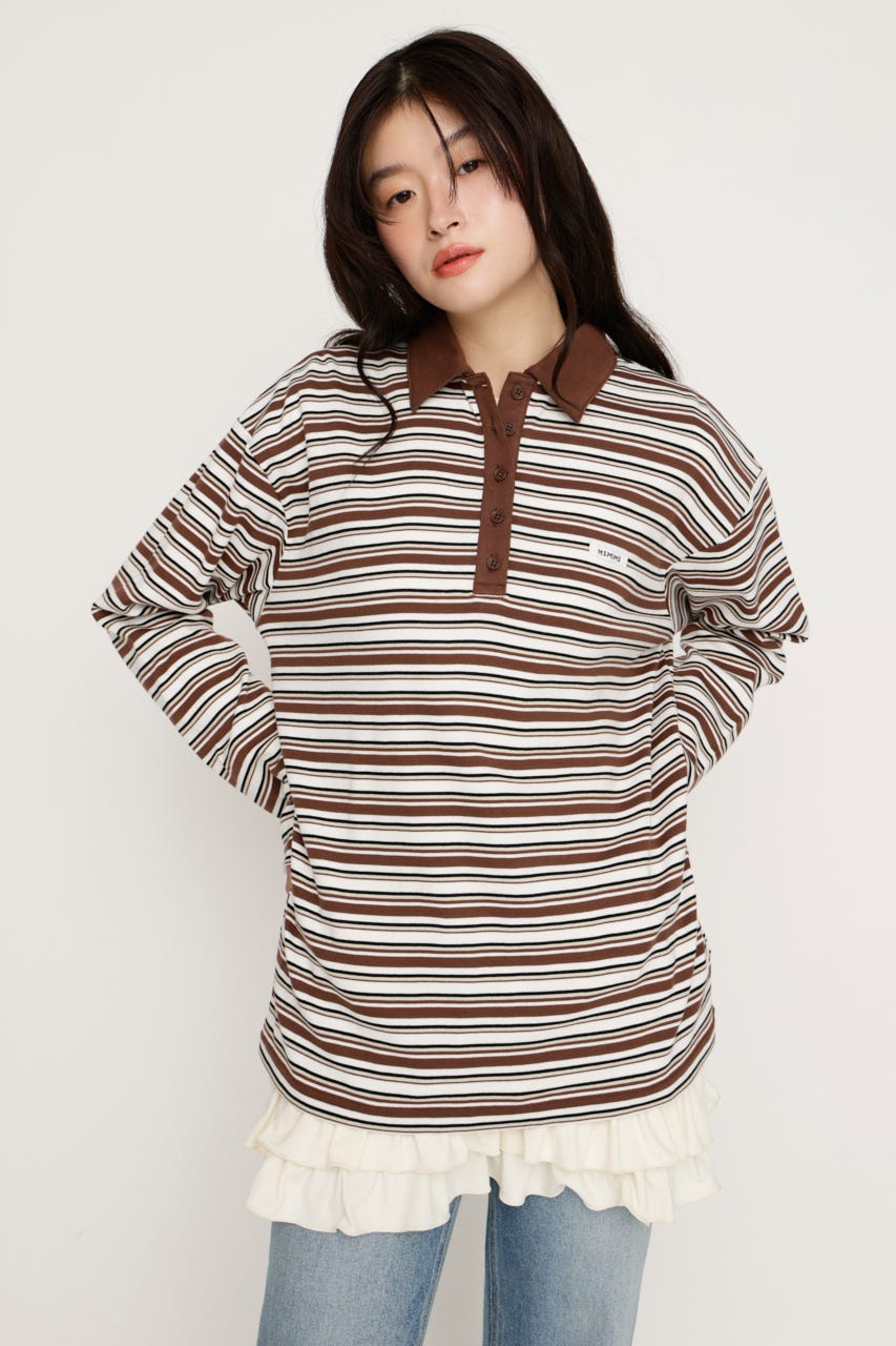 MICHIXSLY POLO シャツ BRN 2