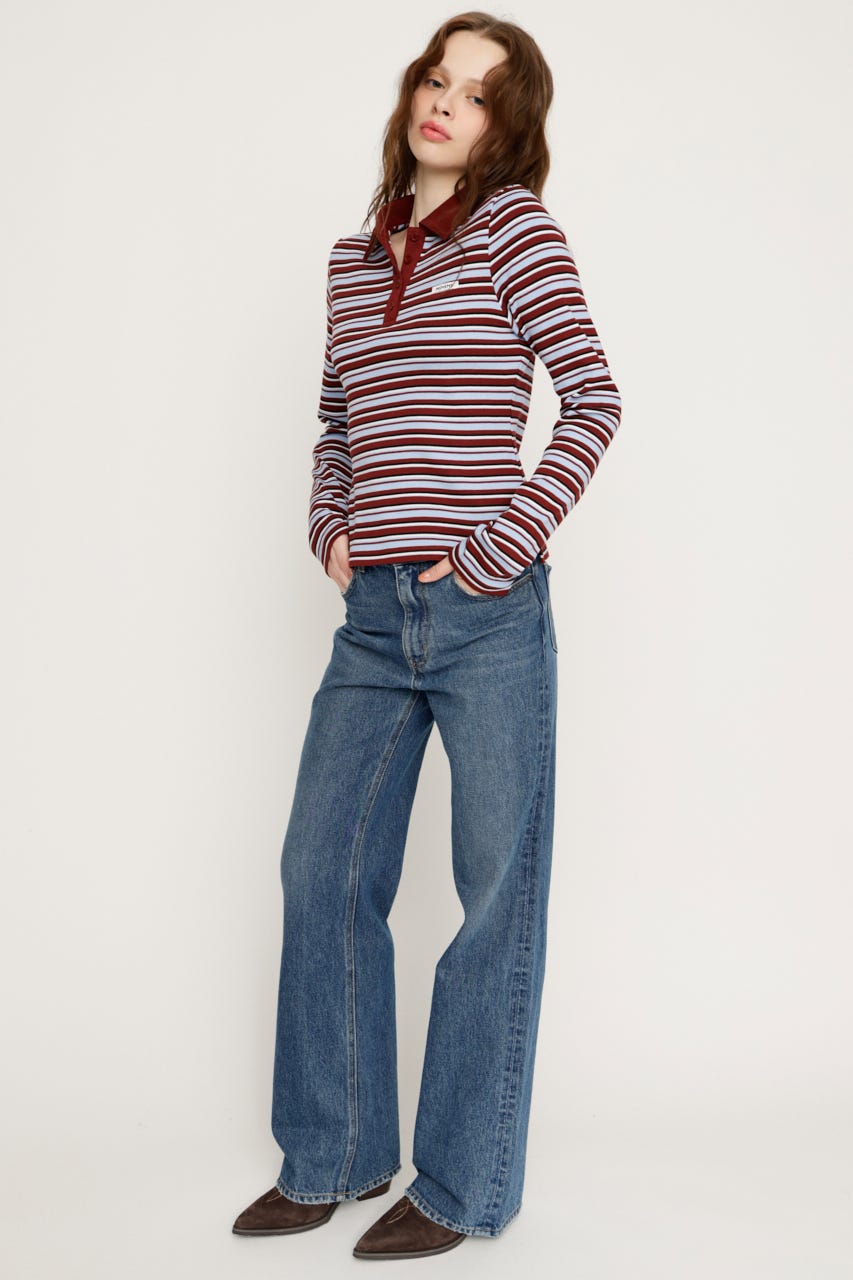 MICHIXSLY POLO シャツ D/RED 2