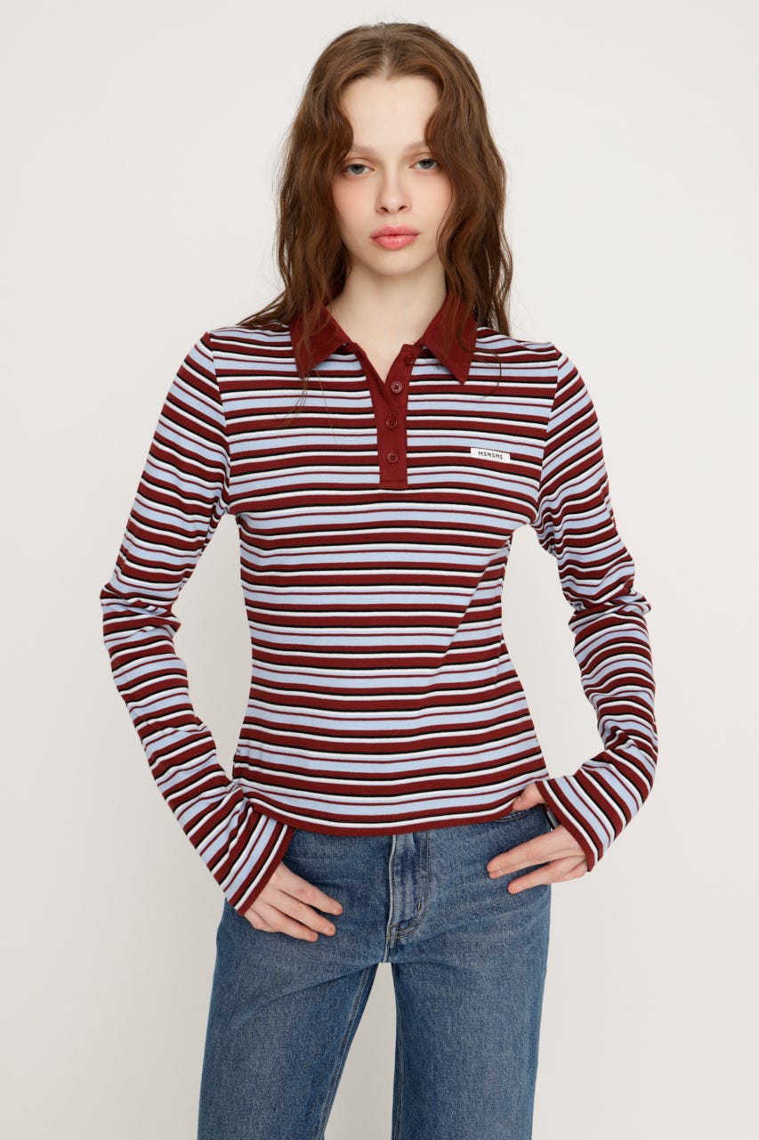 MICHIXSLY POLO シャツ D/RED 2