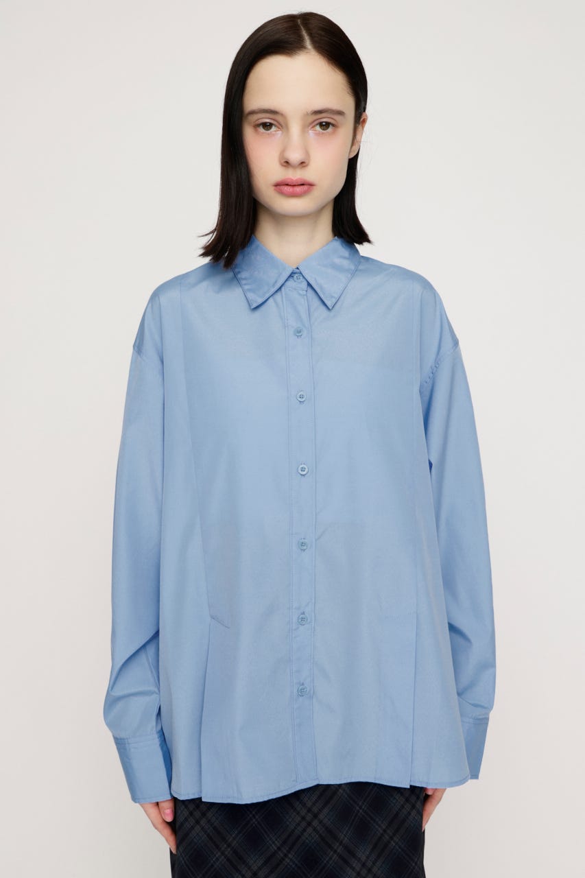 FRONT RIBBON DESIGN シャツ BLU FREE