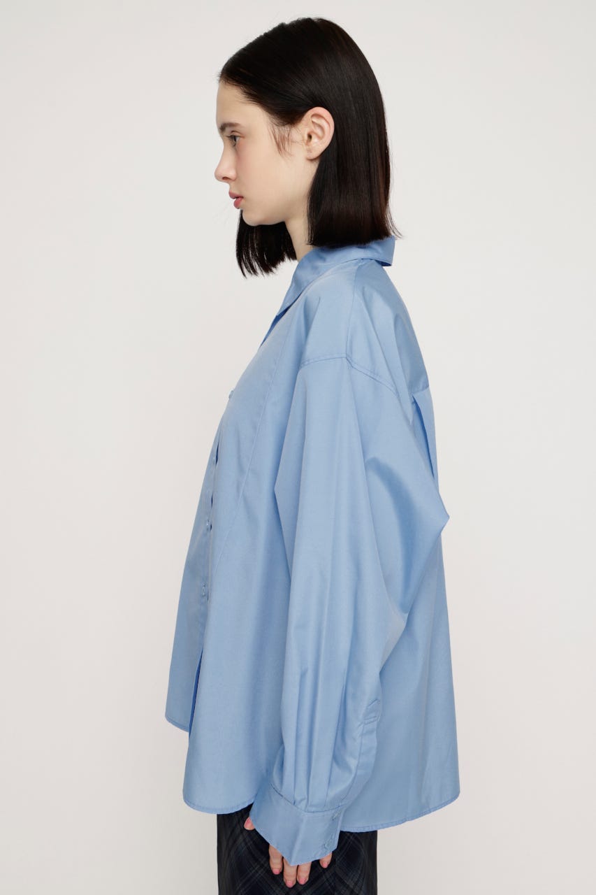 FRONT RIBBON DESIGN シャツ BLU FREE