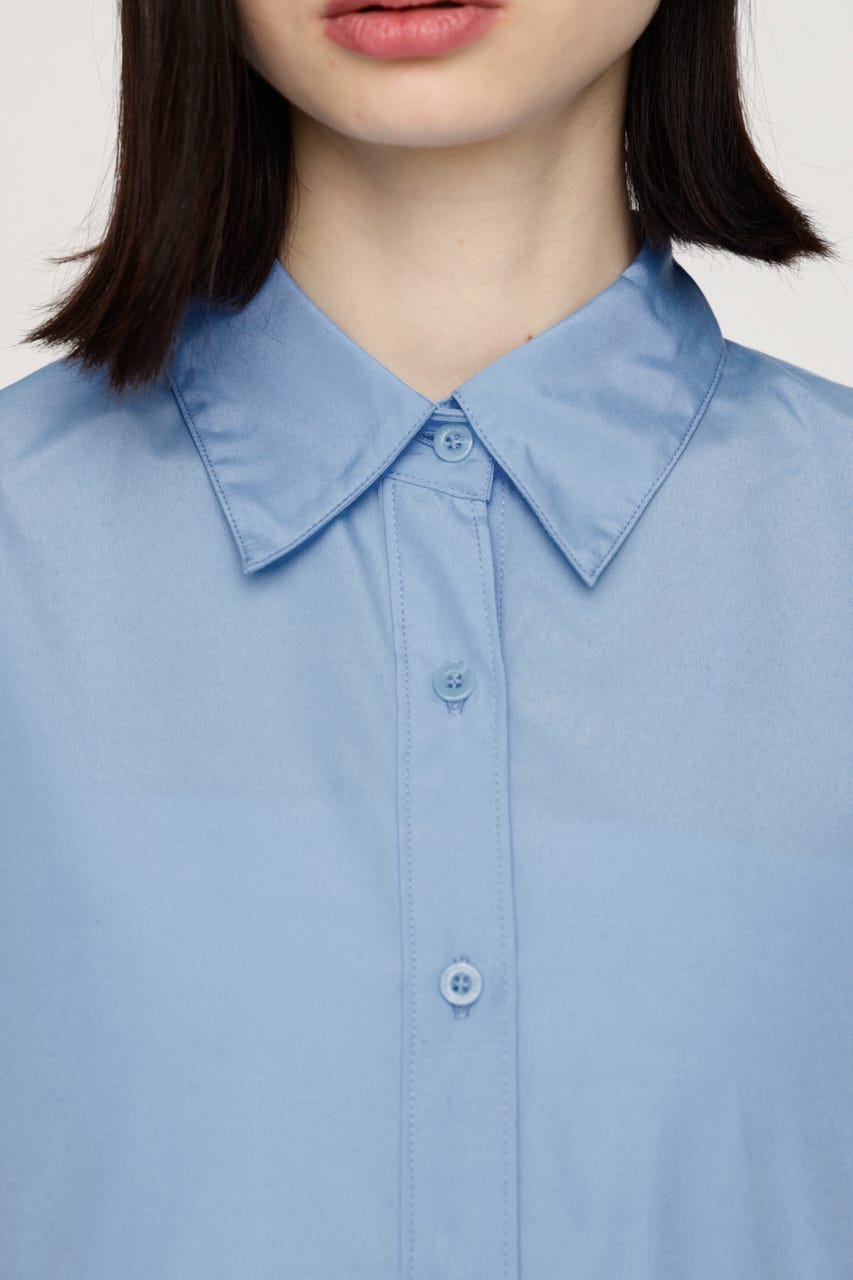 FRONT RIBBON DESIGN シャツ BLU FREE