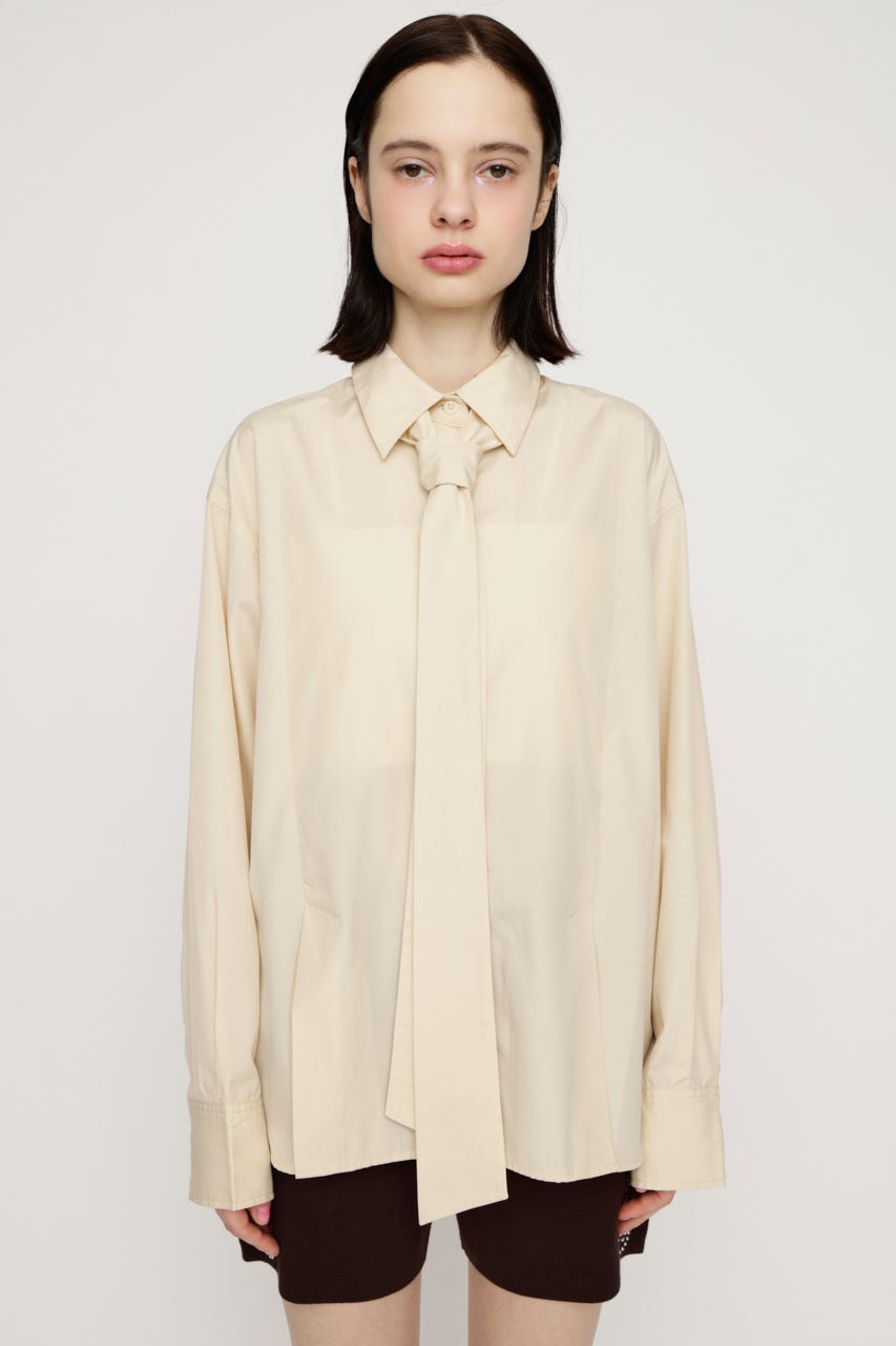 FRONT RIBBON DESIGN シャツ L/BEG FREE