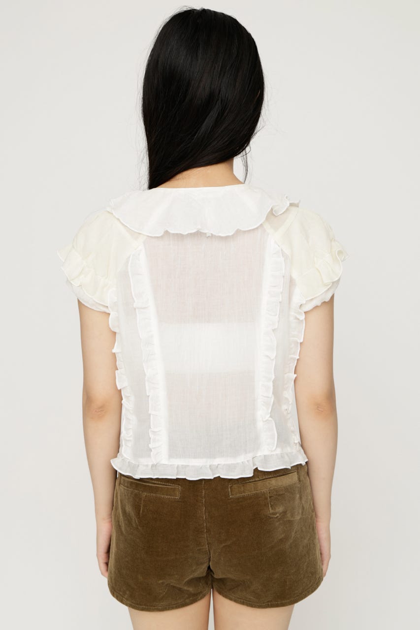 MIX FRILL COMPACT ブラウス IVOY FREE