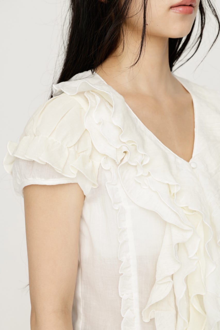 MIX FRILL COMPACT ブラウス IVOY FREE