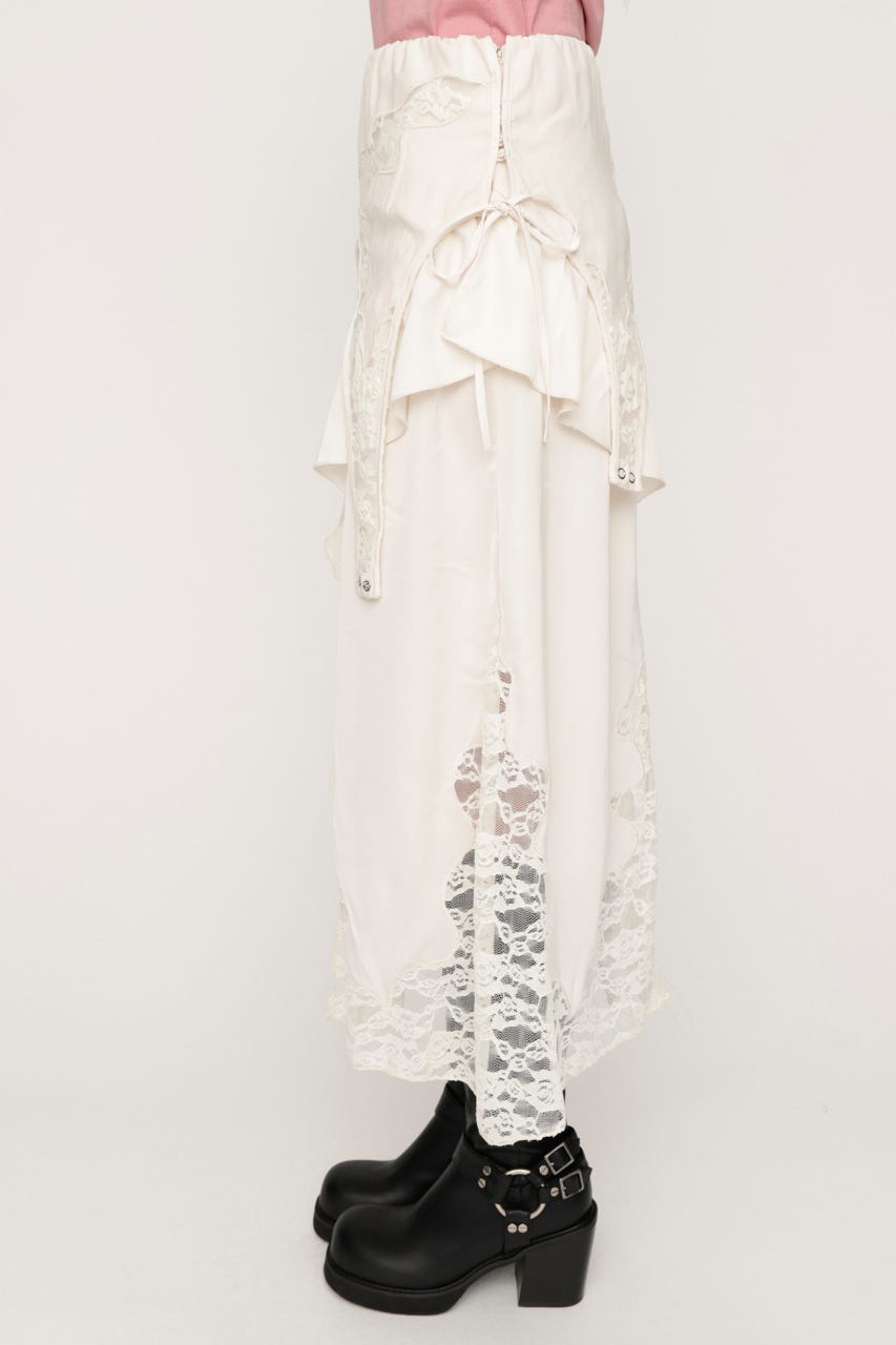 2WAY LACED SLIP OP スカート IVOY FREE