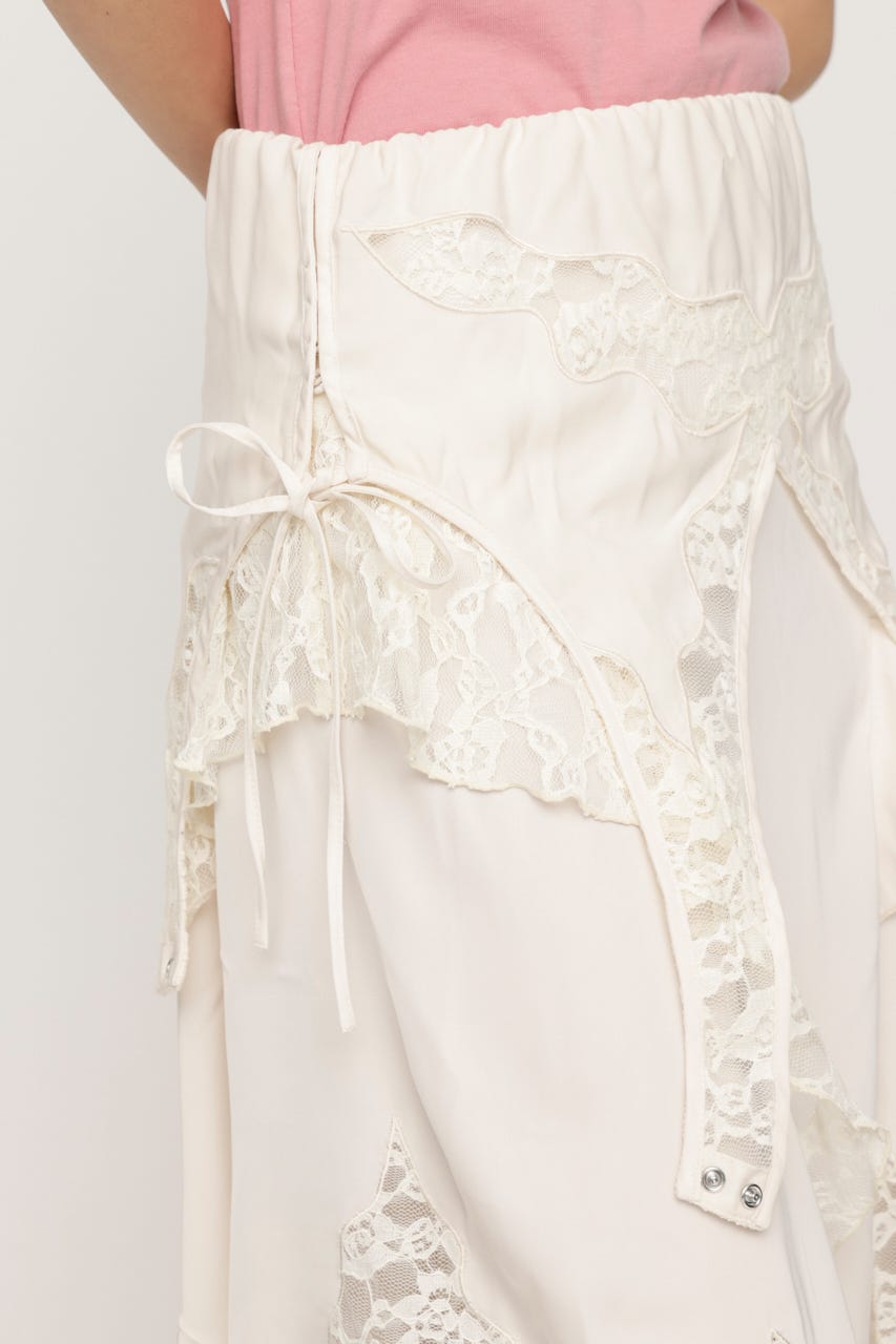 2WAY LACED SLIP OP スカート IVOY FREE