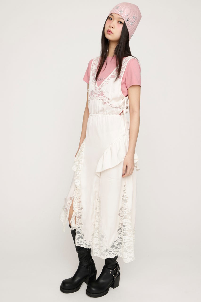 2WAY LACED SLIP OP スカート IVOY FREE