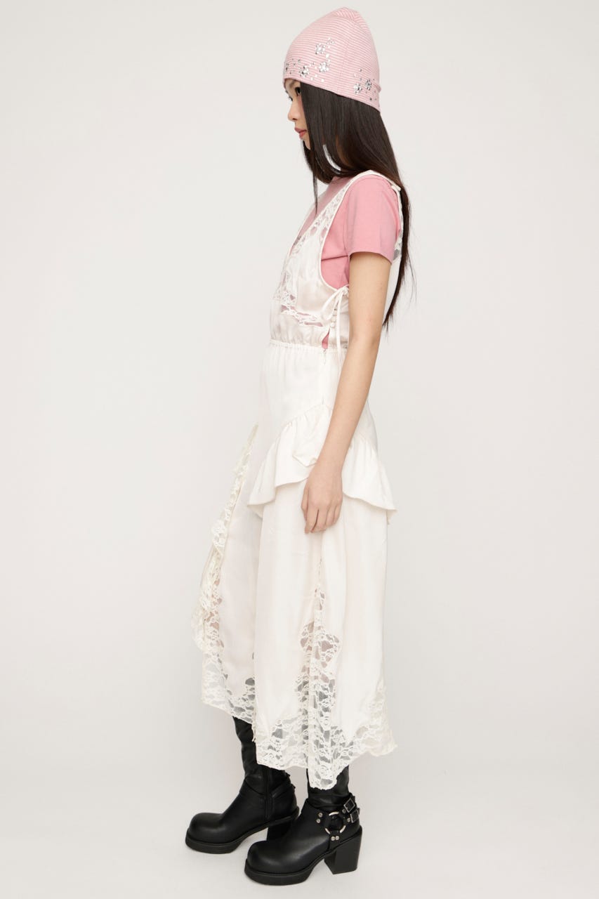 2WAY LACED SLIP OP スカート IVOY FREE