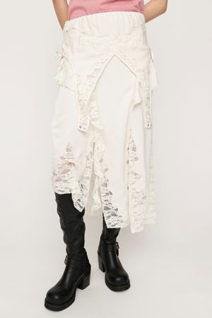 2WAY LACED SLIP OP スカート