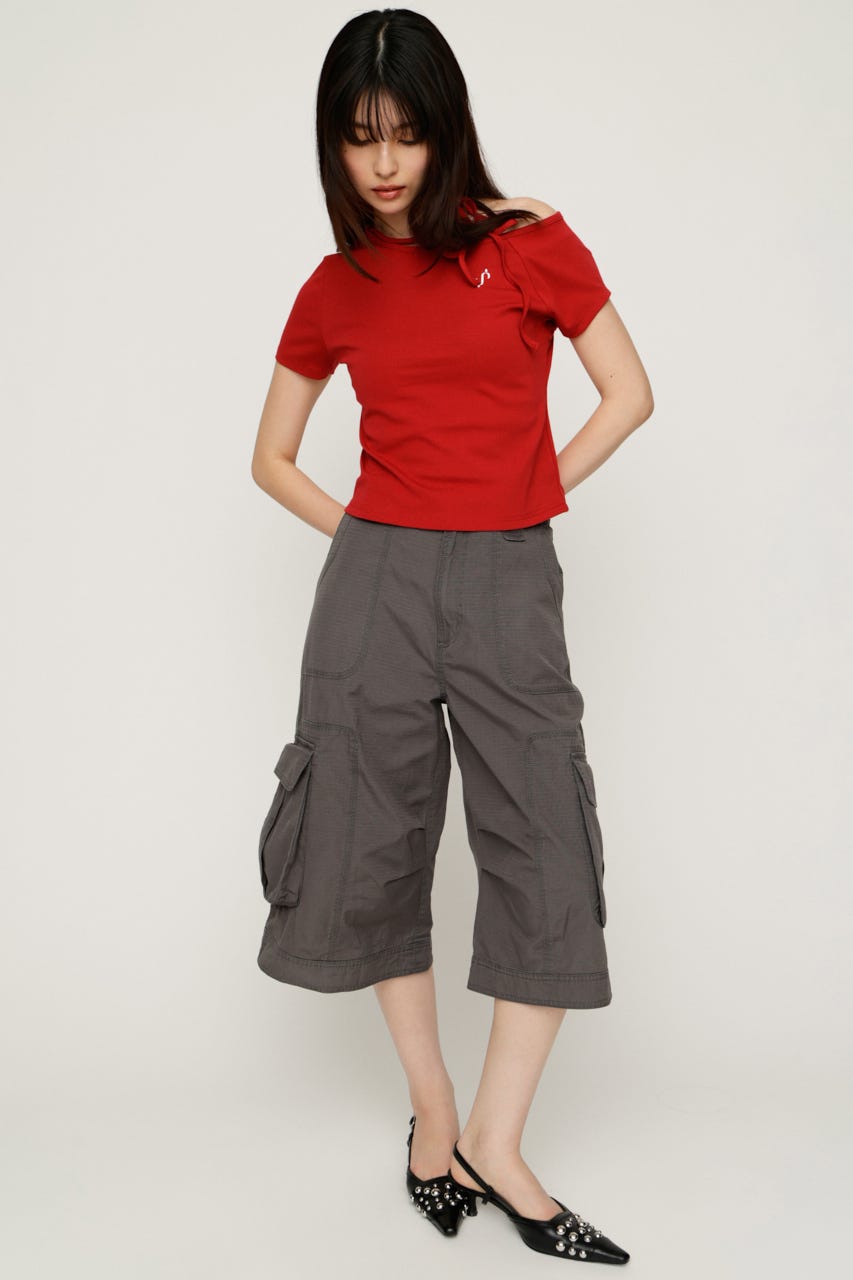 【1BUY5％OFF】WASHED 2WAY CARGO パンツ L/BLK 1