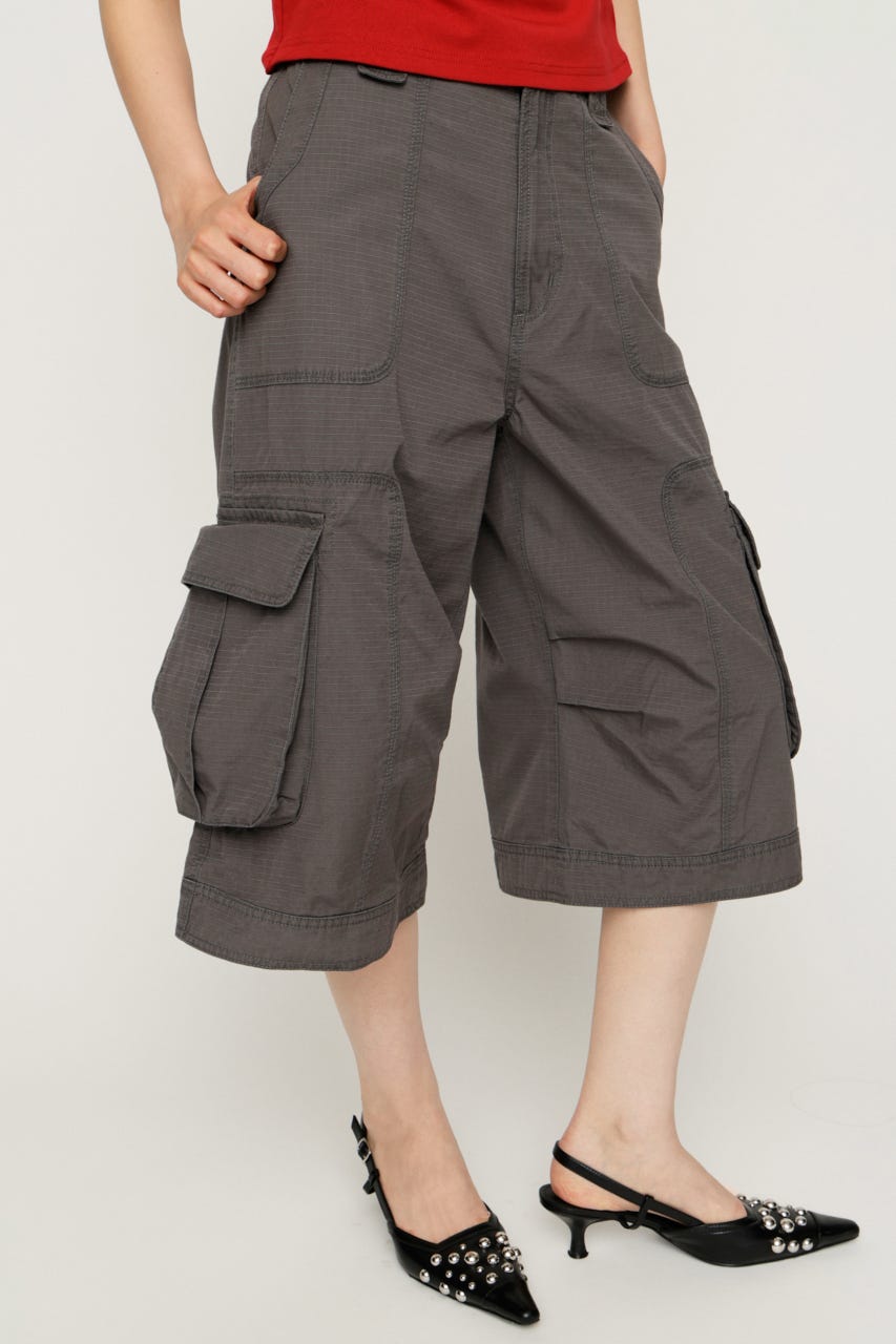 【1BUY5％OFF】WASHED 2WAY CARGO パンツ L/BLK 1