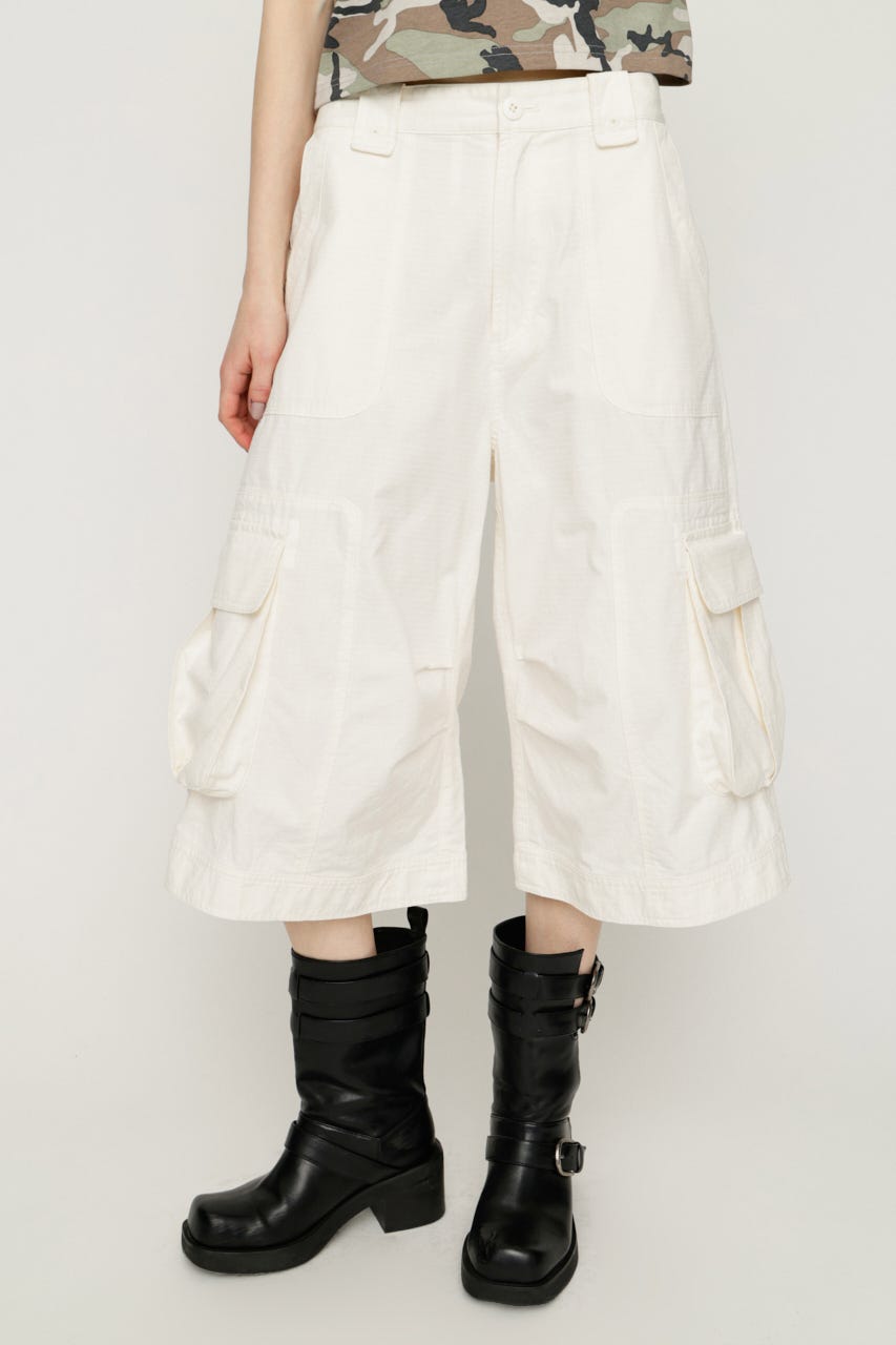 【1BUY5％OFF】WASHED 2WAY CARGO パンツ O/WHT 1