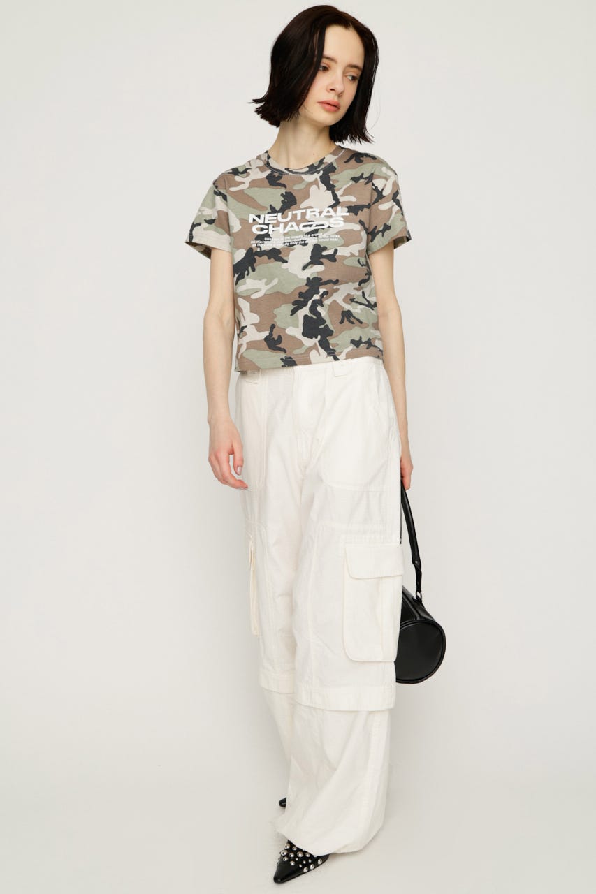 【1BUY5％OFF】WASHED 2WAY CARGO パンツ O/WHT 1