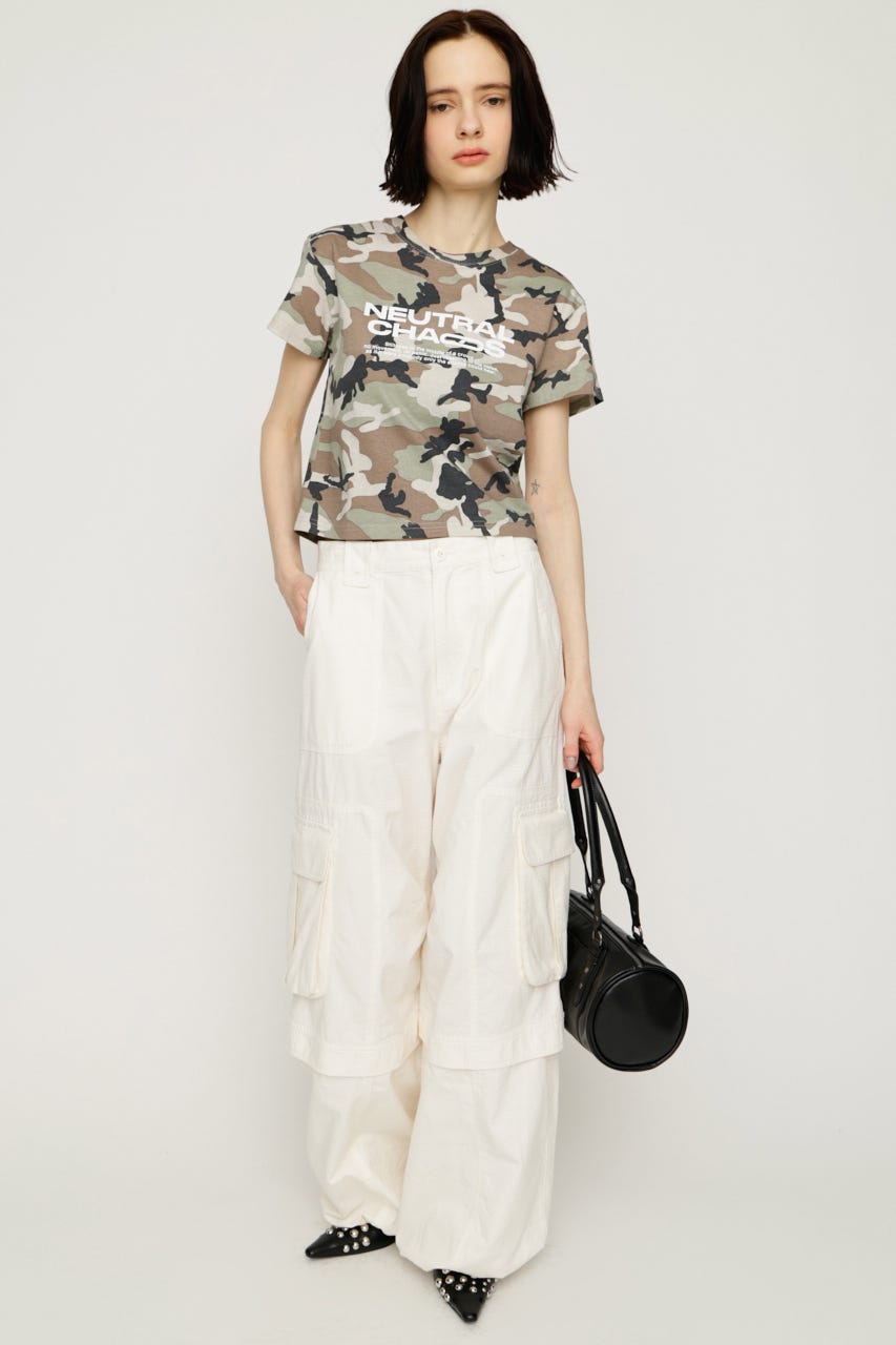 【1BUY5％OFF】WASHED 2WAY CARGO パンツ O/WHT 1