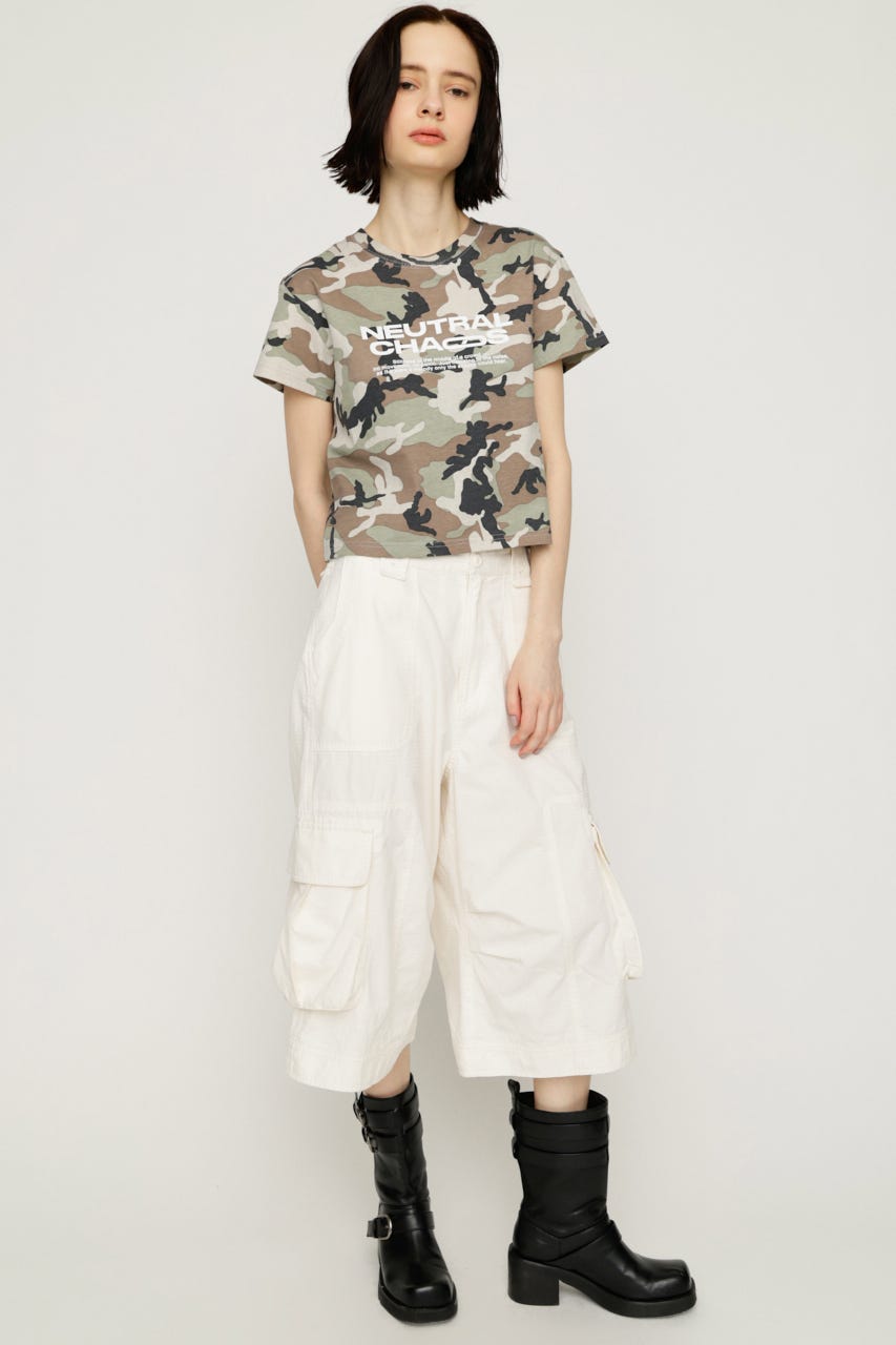 【1BUY5％OFF】WASHED 2WAY CARGO パンツ O/WHT 1