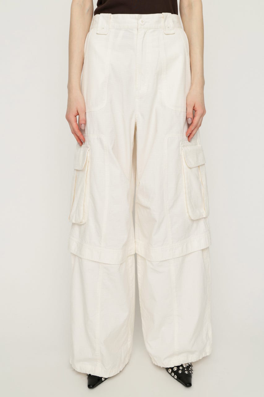 【1BUY5％OFF】WASHED 2WAY CARGO パンツ O/WHT 1