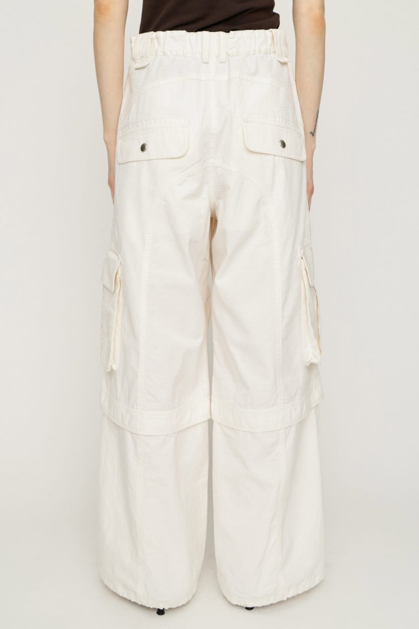 【1BUY5％OFF】WASHED 2WAY CARGO パンツ O/WHT 1