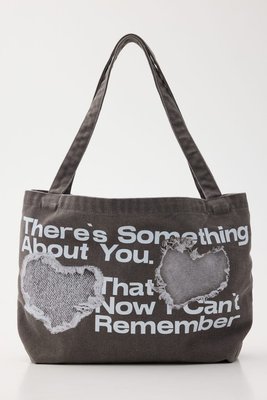 WASHED PRINT トートバッグ L/BLK FREE