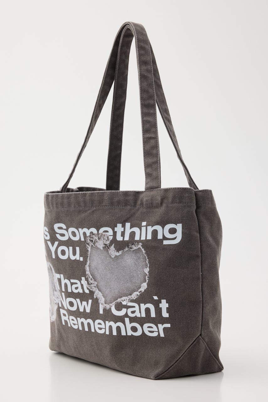 WASHED PRINT トートバッグ L/BLK FREE
