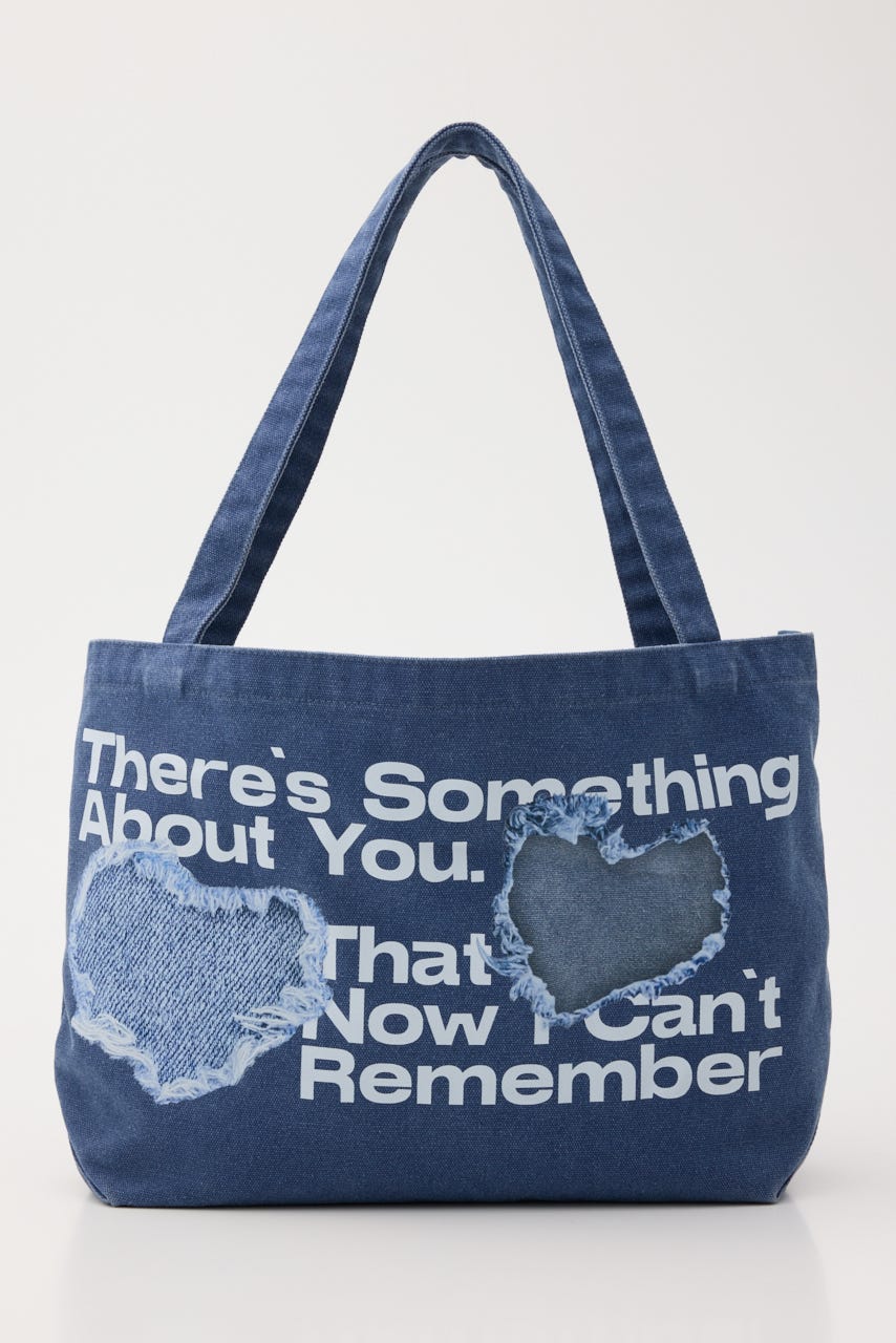 WASHED PRINT トートバッグ L/BLU FREE