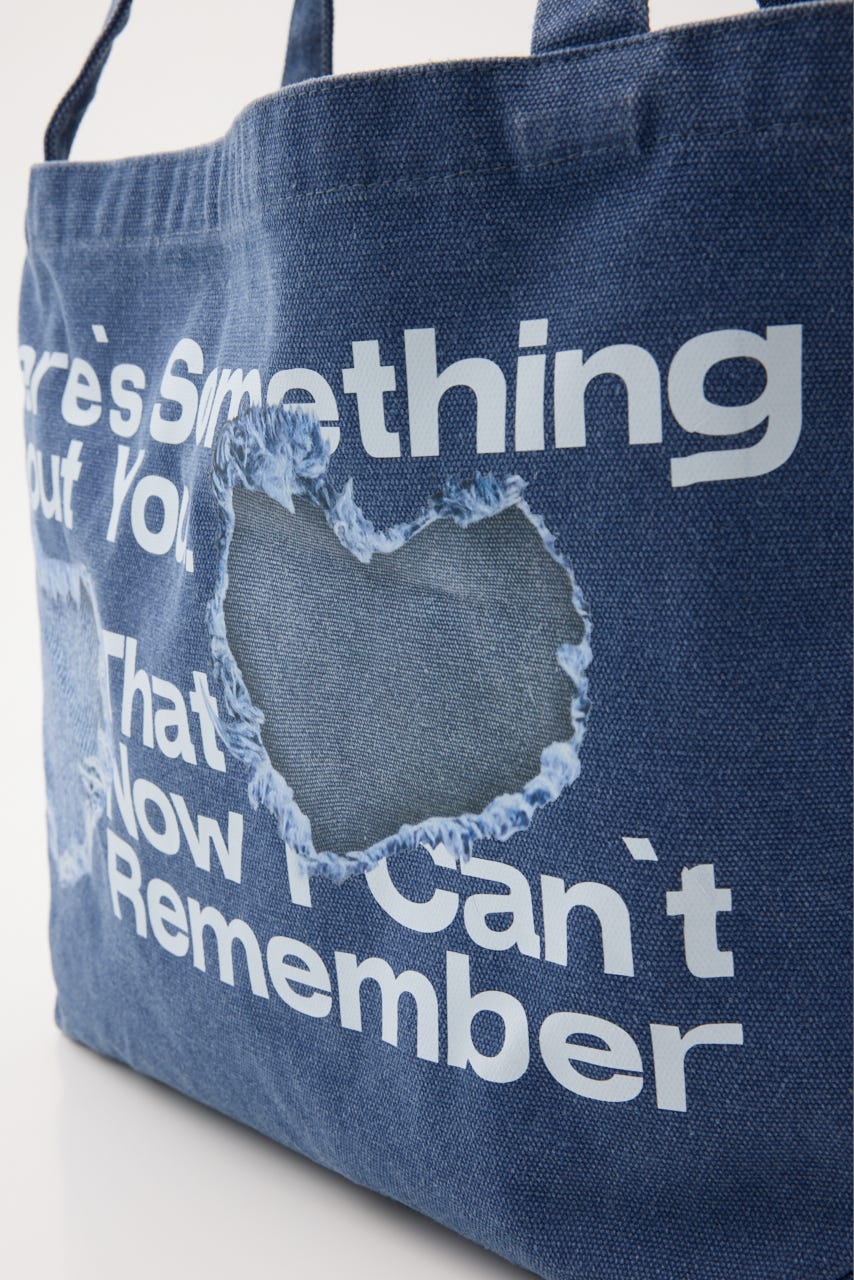 WASHED PRINT トートバッグ L/BLU FREE
