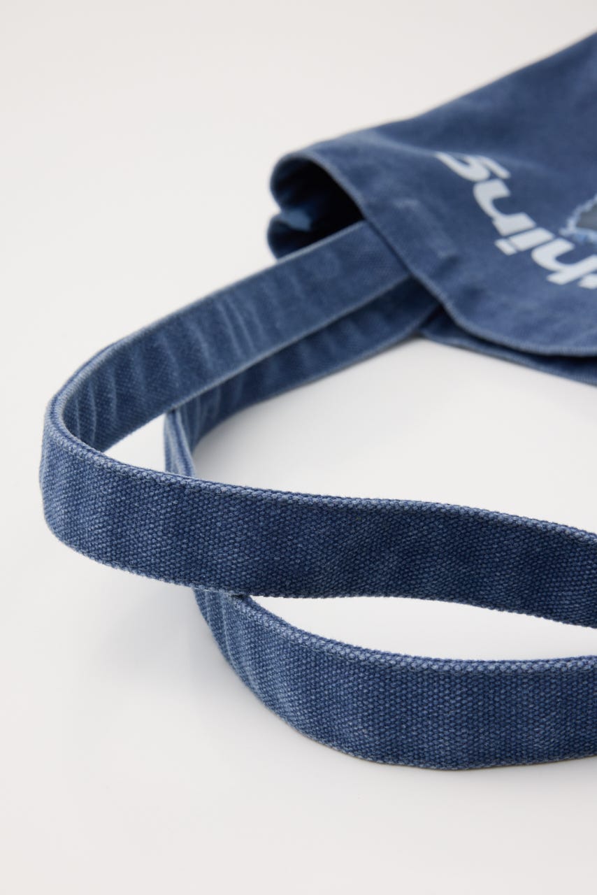 WASHED PRINT トートバッグ L/BLU FREE