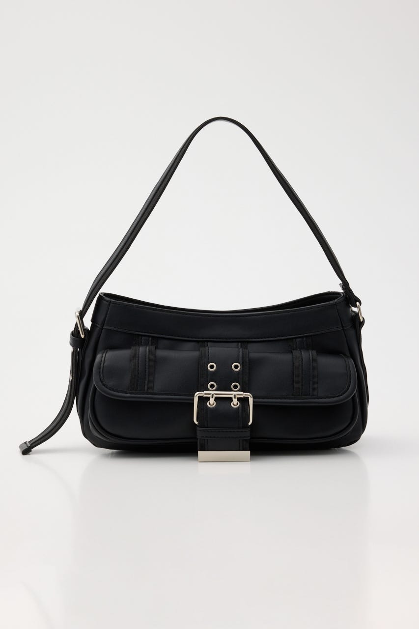 FRONT BUCKLE HOBO バッグ BLK FREE