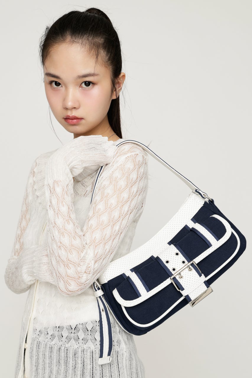 FRONT BUCKLE HOBO バッグ NVY FREE