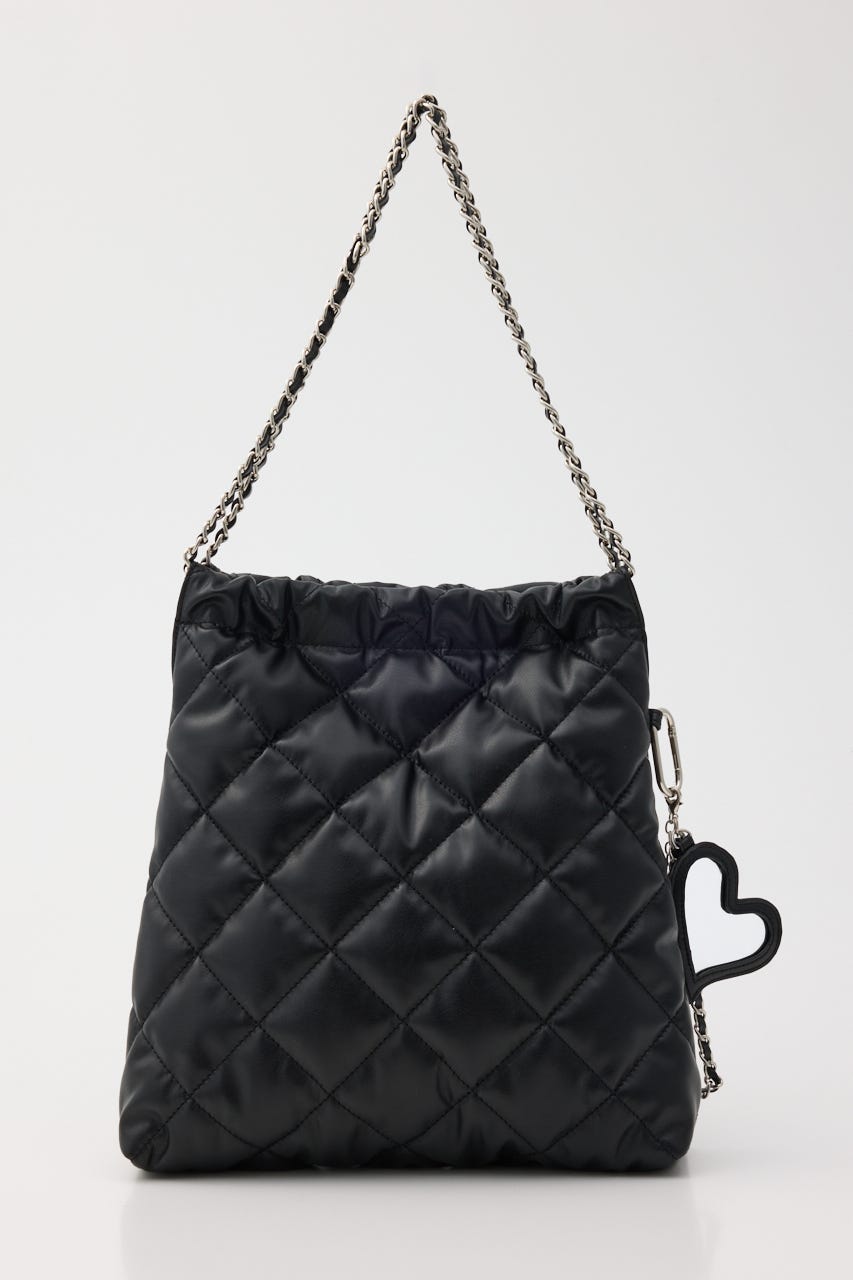 QUILTING F／LEATHER CHAIN バッグ BLK FREE