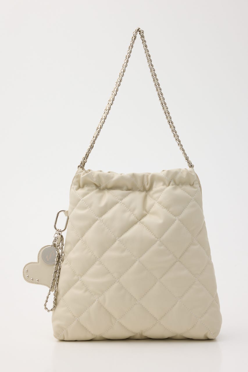 QUILTING F／LEATHER CHAIN バッグ IVOY FREE