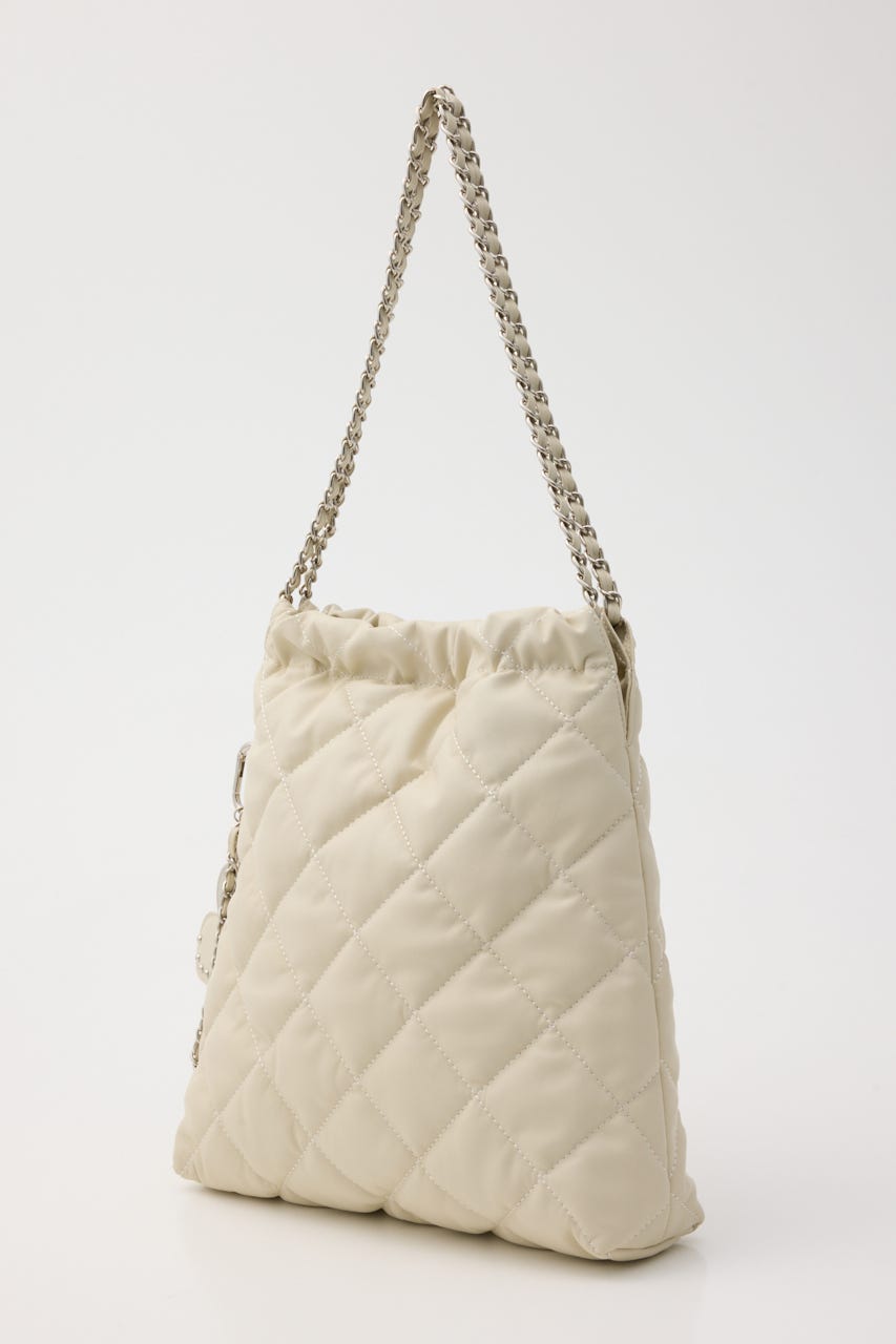 QUILTING F／LEATHER CHAIN バッグ IVOY FREE